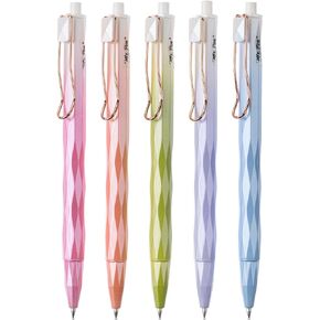 Mr. Pen- Diamond Cut Gel Pens, 5 Pack, Black Ink, Fast Dry, Retractable Fine Point 0.5mm, Aesthetic Pens for Journaling