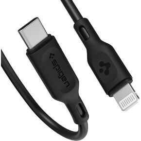 Spigen Essential DuraSync USB C to Lightning Cable [Apple MFi Certified] Withstands 30,000 Bends Durability PD Fast Charging for iPhone 14 13 12 Pro Max Mini 11 SE 2020 X XS Plus iPad Air AirPods