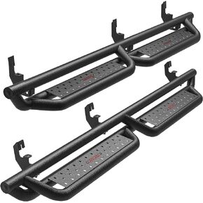 OEDRO 6'' Running Boards Compatible with 2015-2024 Chevy Colorado/GMC Canyon Crew Cab, Bolt-on Drop Side Step, Black Powder Coated All-Steel Nerf Bar