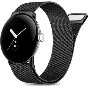 أربطة معدنية JKD متوافقة مع ساعة Google Pixel Watch 2 للرجال والنساء، حزام معصم شبكي من الفولاذ المقاوم للصدأ قابل للتعديل لساعة Google Pixel Watch 2/Pixel