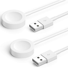 2Pack Upgraded for Apple Watch Charger, Magnetic Wireless iWatch Charger Fast Charging Cordless Travel Cable 3.3FT Compatible with iWatch Ultra/Series 9/8/7/6/SE/SE2/5/4/3/2/1 (White)