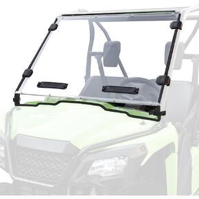 SAUTVS Full Windshield for Honda Pioneer 520 500 2015-2023, Clear Hard Coat Poly Scratch Resistant Vented Front Full Windscreen for Honda Pioneer 520 2021-2023, Pioneer 500 2015-2023 Accessories