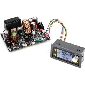 DROK CNC DC باك محول قاعدة اللوحة، 6-70V إلى 0-60V 10A 600W، DC 5V 9V 12V 24V 36V 48V 60V جهد ​​الإخراج الثابت، قابل للتعديل منظم الجهد الكهربائي وحدة التنحي
