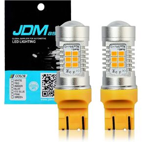 JDM ASTAR Super Bright PX Chipsets 7440 7441 7443 7444 992 T20 LED Bulbs,Amber Yellow