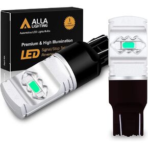 Alla Lighting 3800lm T20 7440 7443 Ice Blue LED Bulbs Xtreme Super Bright 7441 7444 7443 LED Bulb ETI 56-SMD 8000K LED 7443 Bulb for Cars Trucks SUVs Turn Signal Reverse DRL Lights (Set of 2)