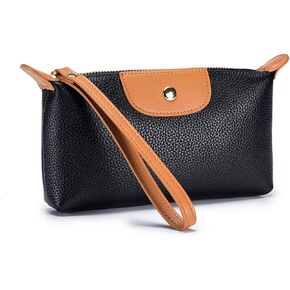 Genuine Leather Wristlet Clutch Wallet Purses for Women Evening Bag Small Phone Purses with Card Slots
