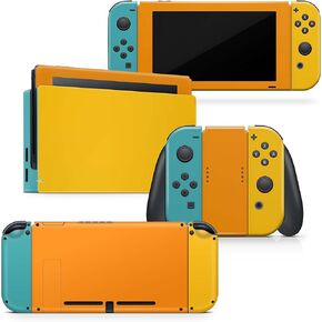 TACKY DESIGN Retro Classic Skin Compatible with Nintendo Switch Skins Decal, Compatible with Nintendo Switch Stickers Vinyl 3m Colorwave, Color Blocking Full Cover