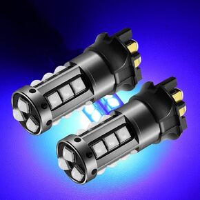 AC/DC 9-36V PW24W PWY24W LED Bulb Amber,1200LM DRL Daytime Running Parking Light 12181NA 12174 12182 LED Turn Signal Light for Cars.2-Pack.