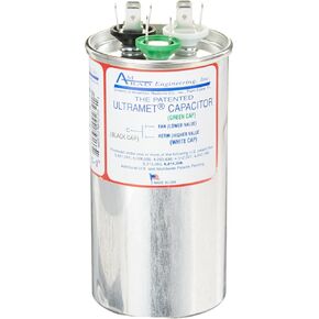 AMRAD ENGINEERING USA2235 Round USA-Made Motor Run Capacitor, 40/5 Mfd, 370/440 Vac-132340
