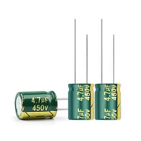 20PCS 4.7UF/450V Electrolytic Capacitor, High Frequency Aluminum Electrolytic Capacitors for Refrigerator, TV, LCD Monitor
