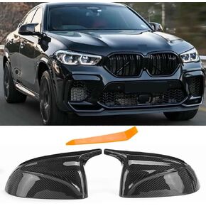 Rearview Mirror Cover Caps Compatible with G01 X3 G02 X4 G05 X5 G06 X6 G07 X7 Side View Mirrors Carbon Fiber Look