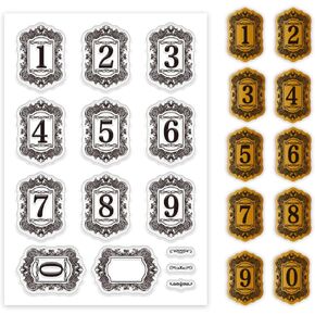 PH PandaHall 26 Alphabet Letter Clear Stamps, Number Silicone Stamp Capital Lowercase Letter Rubber Stamp Transparent Seal Stamps for Card Making Decor Photo Album Scrapbooking, 8.3x5.8inch/21x14.8cm