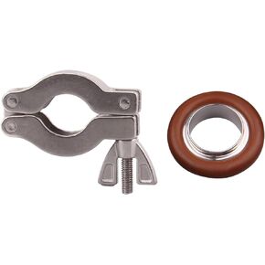 DERNORD Wing Nut Clamp Flange Quick Clamp Stainless Steel 304 with Centering O-Ring (KF-40)