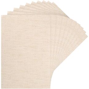 MECCANIXITY Dollhouse Floorboards 12 Inch x 8 Inch Dollhouse Wallpaper and Flooring Fabric Pattern Beige for Dollhouse Sand Table Model Accessories 10 Pcs