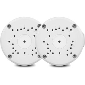 【Only Compatible with Bullet Cameras】 Universal Bullet Security Camera Mount Bracket Hide Cable, Metal Electric Enclosure, Waterproof Outdoor Camera Cover, Base Junction Box for CCTV Cams (2 Pack)