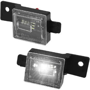 X AUTOHAUX LED License Plate Light Tag Lamp Assembly for Chevy Silverado 2014-2022 for GMC Sierra 2015-2021 Colorado Full LED Rear Number License Plate Lamp White Light 2pcs