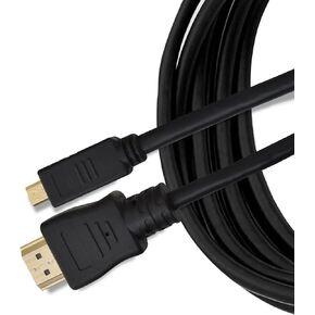 BRENDAZ 25ft. Micro HDMI Cable - Micro HDMI to HDMI Cable, 4K@60Hz HDR 18Gbps Compatible with GoPro Hero, DSLR Camera, Raspberry Pi 5, 4, EOS R6, M50, Alpha a7iii Camera, FIre HD Tablet (25-Feet)