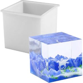 4 Inch Cube Silicone Mold Super Large Square Resin Mold Resin Epoxy Casting Molds