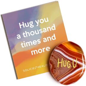 Agate Crystal Pocket Hug, Get Well Gifts for Best Friends Long Distance Gifts Thinking of You Gifts for Women and Men