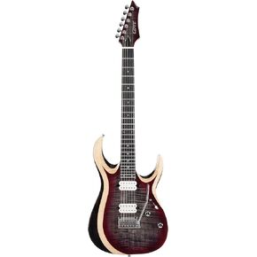 Cort 7 String Solid-Body Electric Guitar, Right, Lava Burst (X700DUALITYII-LVB)