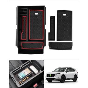Autorder Center Console Organizer for 2023 2024 Honda CR-V CRV Accessories Armrest Storage Box Secondary Insert Tray with 2 Color Mats