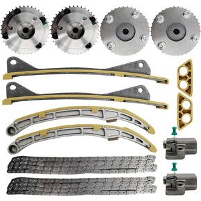 14PCS Engine Timing Chain Kit with Camshaft CVVT Gears For Sorento Azera,Genesis G70 G80 G90,Kia Sorento Stinger Telluride Sedona Cadenza K900 3.3L 3.8L, 24321-3L100 24350-3CGA1 24410-3CGA3
