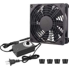 Computer Fan with AC Plug, 120mmm 12V Computer Fan with AC 110V -240V Speed Controller for Receiver DVR Playstation Xbox Computer Cabinet Cooling in Kuwait