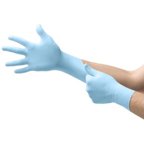 Microflex XCEED-XC310 Disposable Nitrile Gloves, Latex-Free, Powder-Free Glove for Cleaning, Mechanics, Automotive, Industrial, Food Handling or Medical applications, Blue , Size Medium, Box of 250 Units