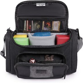 USA Gear MTG Bag Compact Card Case - Magic the Gathering Deck Carrying Case with Padded Customizable Interior, Fits MTG Deck Boxes, Booster Box, Yugioh Card Decks and more Accessories (Bag Only)