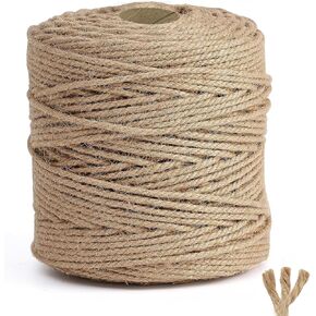 Natural Jute Twine,3ply Jute Twine 656 Feet Long Brown Twine String Rope for Crafts,Gift Wrapping,Gardening,Packing and Home Decor 2mm Jute Twine in Kuwait