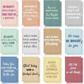 Zonon 24 Pcs Mini Colorful Notebooks Bulk Gifts, Funny Motivational Journals Notepads Inspirational Notepads Kids Small Pocket Notebook Teacher School Office Prizes Travel(Colorful Style)