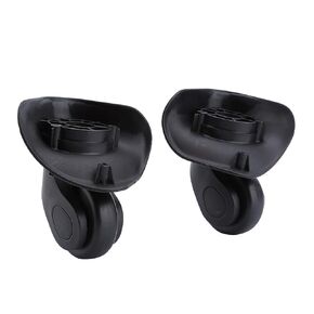 2Pcs Black Luggage Wheels, PVC Luggage Casters, Rotating Luggage Casters for Luggage Trolley Box Maintenance