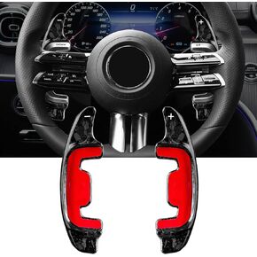 Carbon Fiber Steering Wheel Shift Paddle Compatible with Mercedes Benz E53 SL43 55 63 Roadster E53 GT43 53 63 EQE EQS GLS63 GLE53 63S Steering Wheel Extensions Accessories 2024