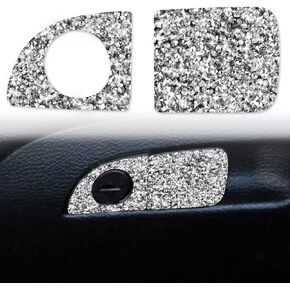 Toworldit Interior Accessories Bling Crystal Rhinestone Steering Wheel Dashboard Decoration Cover Trim Sticker Compatible with Dodge Challenger 2015-2023 (Steering Wheel Trim Sticker)
