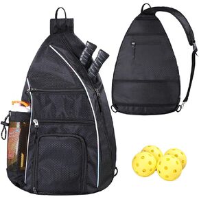 Pickleball Bag - Pickleball Bags for Women Men - Pickleball Backpack - Travel Pickleball Paddle Case, Pickle Ball Bag for Pickleball Paddle Tennis Racket, Protable Pickleball Sling Bag