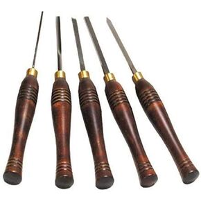 PSI Woodworking LCMINI2 Lathe Woodturning 5pc HSS Mini Chisel Set,one color
