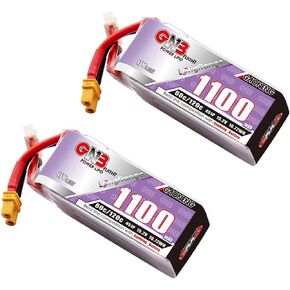 GAONENG 2PCS GNB 4S LiPo Battery Lightweight 1100mAh 60C 15.2V HV High Voltage Long Range Drone FPV XT30 Connector Protek 25 Cinlog 30 Veyron 35 Cinwhoop