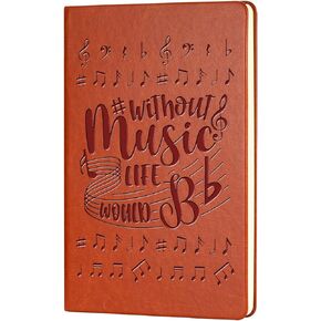 Music Lover Gifts Leather Notebook for Women Men Music is the Voice of the Soul Journal Notebook Musician Gifts Music Major Gifts Music Teacher Gifts (music)