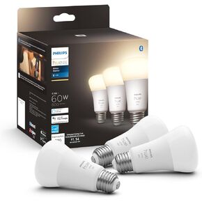 لمبة Philips Hue Smart 60W A19 LED - أبيض - 3 عبوات - 800LM - E26 - داخلي - تحكم مع تطبيق Hue - متوافق مع Alexa وGoogle Assistant وApple Homekit in Kuwait