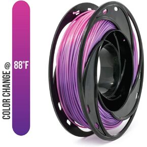 Gizmo Dorks PLA Filament 3mm (2.85mm) 200g for 3D Printers, Heat Color Change Purple to Pink