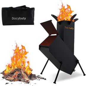 Rocket Stove Wood Burning Camp Stove Rocket Stove for Cooking Portable Wood Mini Burning Stove, Fire Camping Stove for Cooking backyard cooking Camping grill outdoor events BBQ Comes with storage bag
