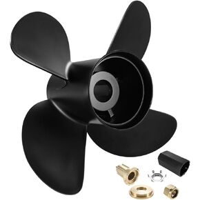 Aluminum 14x17 Boat Propeller Fit Mercury Engines 135-300HP 2 & 4-Stroke & Mercruiser Sterndrives Alpha/Bravo One,4 Blade 15 Spline Tooth,RH OEM#48-8M0084494