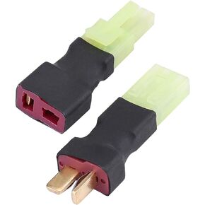 Mini Tamiya Stecker,Tery Adapter,Female Small to Male Deans,Deans to Mini Adapter,T to Mini 2Pcs Set Wireless T Plug Male Female to Mini Female Male Connector Adapter
