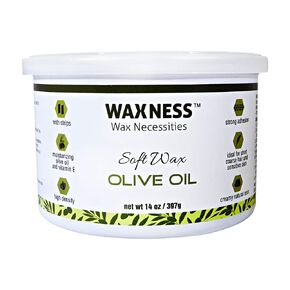 Wax Necessities Waxness Depilatory Soft Wax Creamy Olive Oil 14 Ounces