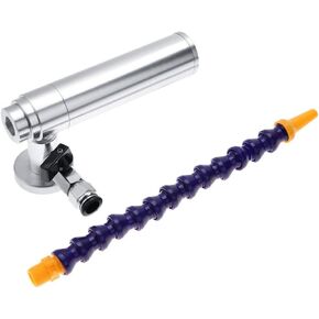 160MM Cold Air Cooling Gun Aluminum Alloy Vortex Cold Hot Air Gun with Flexible Tube for Milling Drill(with insulated pipe)