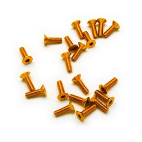 20pcs M3 Countersunk Screws 6063 Aluminum Hex Socket (Anodized Colors) (6mm / 10mm / 16mm / 20mm) (M3x10mm, Red)