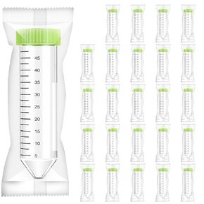 Centrifuge Tubes 50mL,Sterile Individually Packaged Wrapped,Conical Tubes, Leak-Proof Caps, with Clear Graduations and Writing Marks, Non-pyrogenic, DNase/RNase Free, DNA Free. (50)