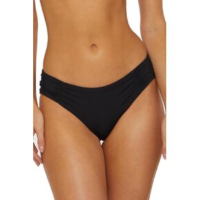 Women's Buckle Up Shirred Bikini Bottom, Cheeky Coverage, Swimwear Separates