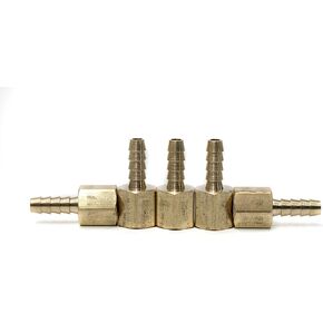 LTWFITTING Brass Fitting Coupler 1/4-Inch Hose Barb x 1/4-Inch Female NPT Fuel Water Boat(Pack of 5)