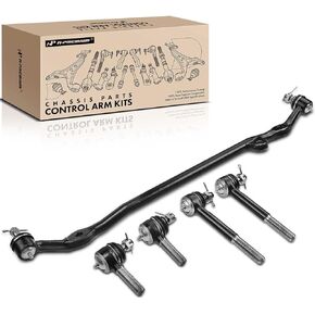 A-Premium Set of 5, Front Inner & Outer Tie Rod Ends, Steering Center Link, Compatible with Toyota Pickup 1984-1995, RWD Only